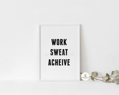 Fitness Motivational Wall Art Print | UNFRAMED PRINT | Home Decor | A3/A4/A5 Prints | Gym Prints | New Home Gift | Poster