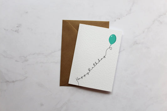 Happy Birthday Balloon Birthday Greetings Card | Birthday Gift | Cute Birthday Card | Wife | Husband | A6 Card | Card For Friend