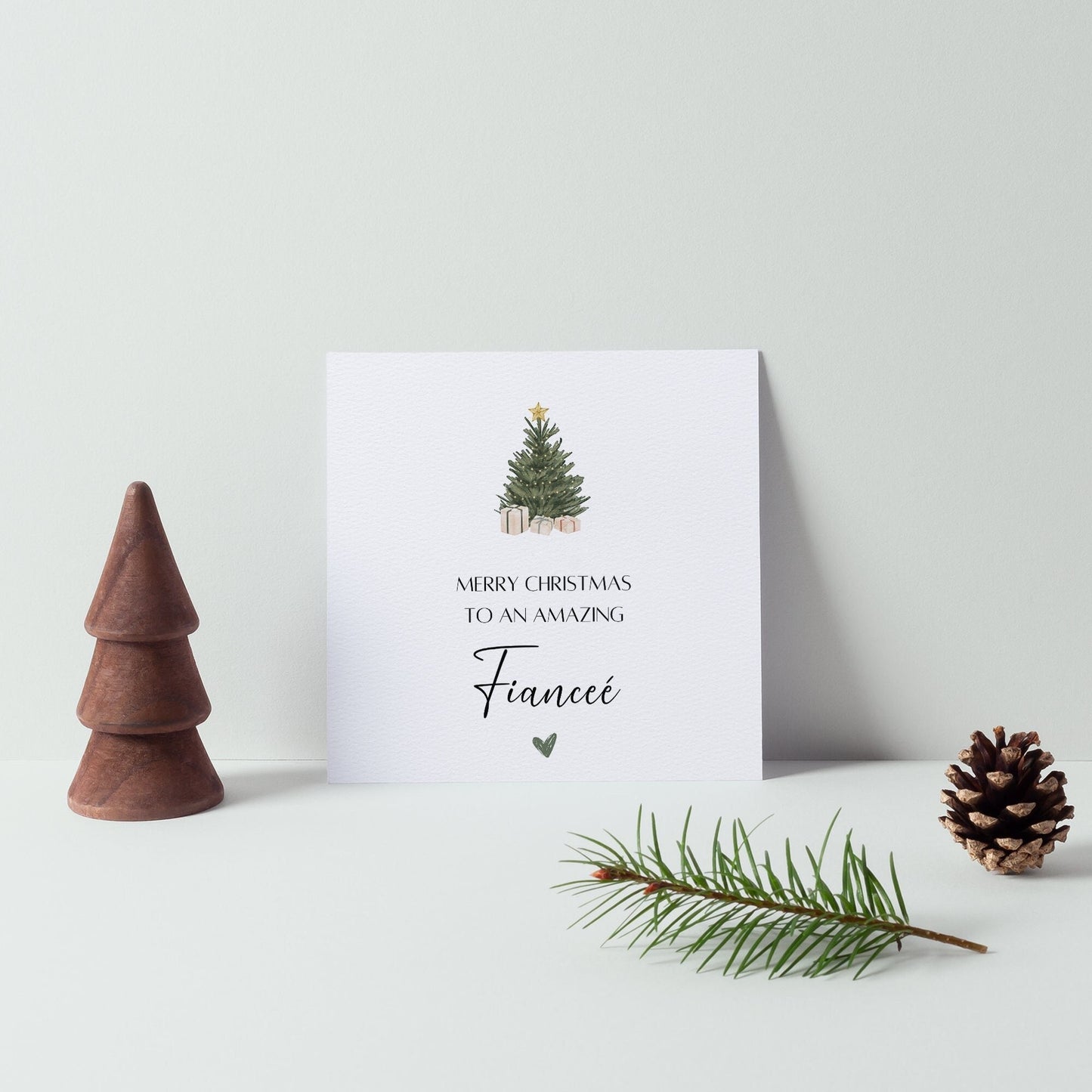 Merry Christmas To An Amazing Fiancée Christmas Card | Christmas Card Fiancée | Christmas Card Partner | Luxury Christmas Card | Gift