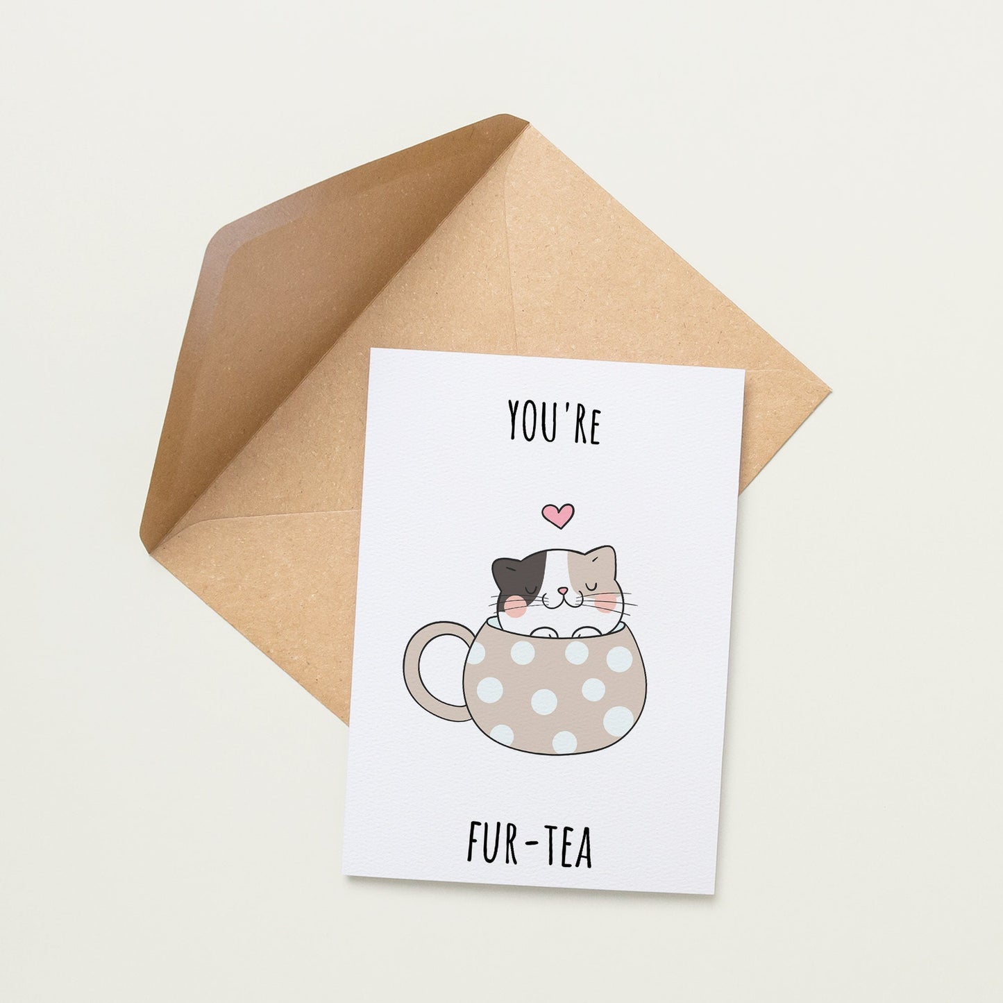 You're Fur-Tea Cat Birthday Card | Cat Birthday Card | Greetings Card | Cute Birthday Cards | Thirtieth Birthday Card For Her | 30th Gift