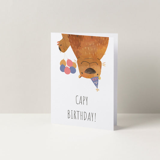 Capy Birthday Birthday Party Capybara Greetings Card | Birthday Gift | Cute Birthday Card | Wife | Husband | A6 Card | Funny Birthday Card