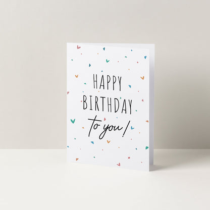 Happy Birthday Confetti Heart Birthday Greetings Card, Birthday Gift For Her, A6 Card, Friend Birthday Gift, Birthday Card For Daughter