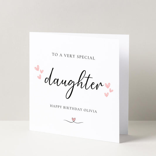Personalised To A Special Daughter Birthday Greetings Card, Card For Daughter, Birthday Card For Her, Milestone Birthday Card, Daughter Gift