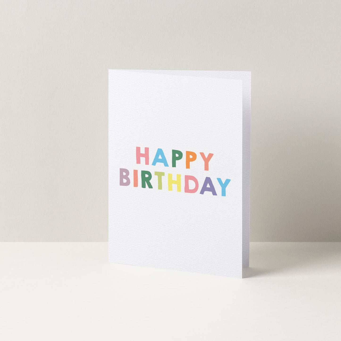 Colourful Happy Birthday Greeting Card, A6 Card, Card For Her, Card For Him, Cute Birthday Card, Minimalist Birthday Card, Card For Friend