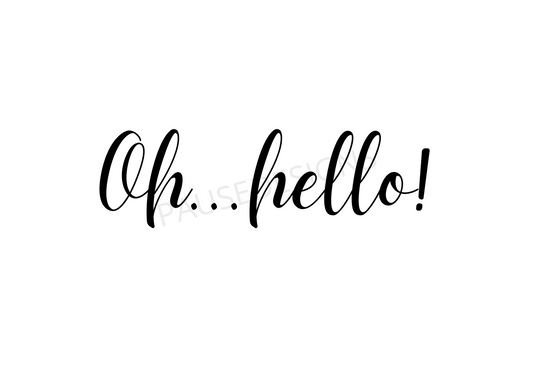 Oh Hello Letterbox Welcome Vinyl Decal Sign
