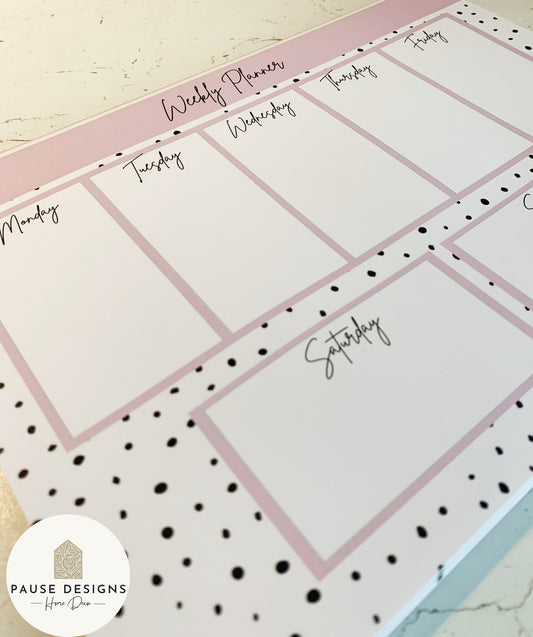 Dalmatian Spot Weekly Planner 50 Page Notepad