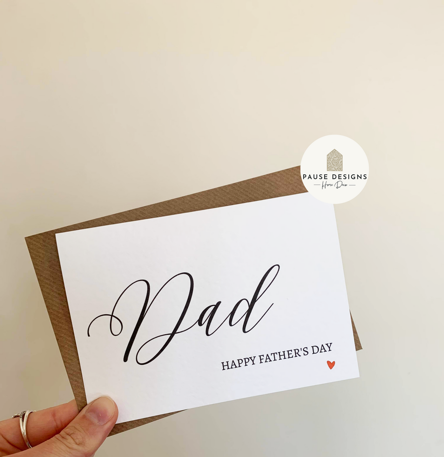 Dad, Happy Father's Day Calligraphy Greetings Card