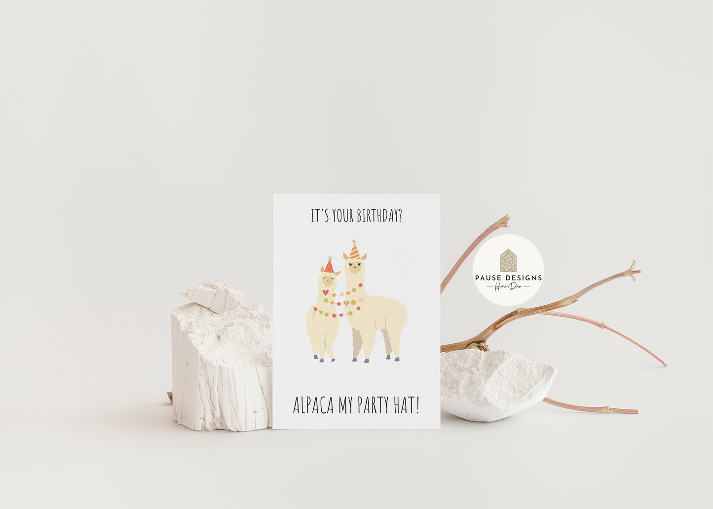 It's Your Birthday? Alpaca My Party Hat Birthday Greetings Card