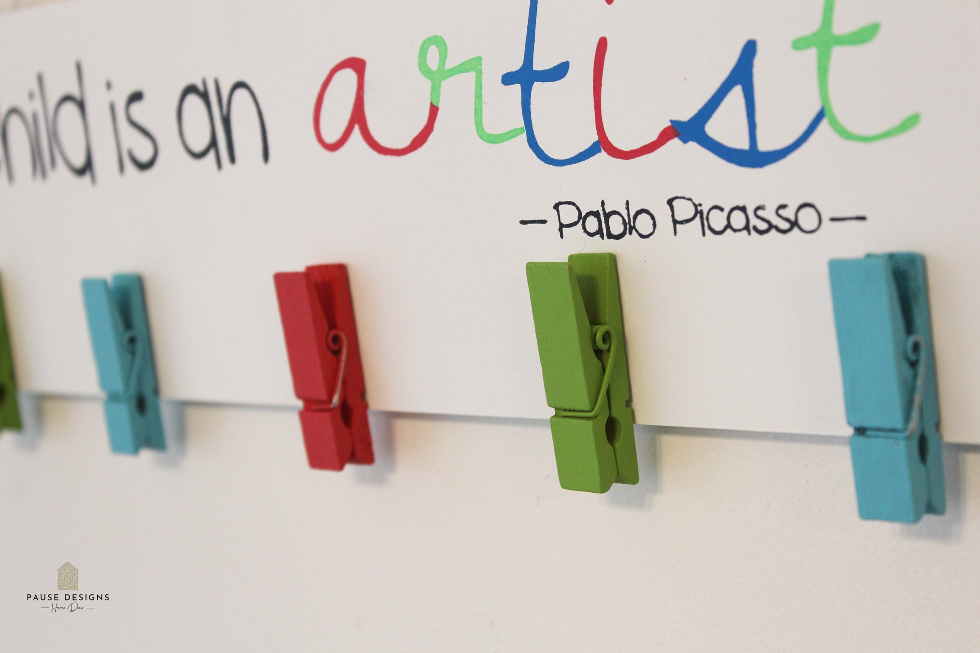 Every Child Is An Artist Peg Board