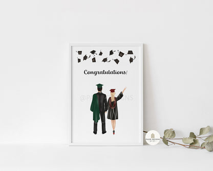 Personalised Graduation Wall Art Print | Unframed Print