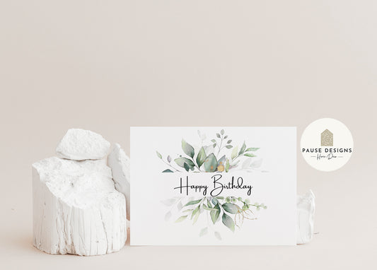 Happy Birthday Botanical Birthday Greeting Card