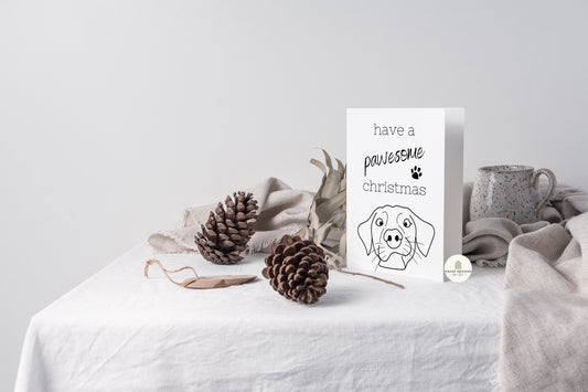 Have A Pawesome Christmas, Card from the dog Christmas Card