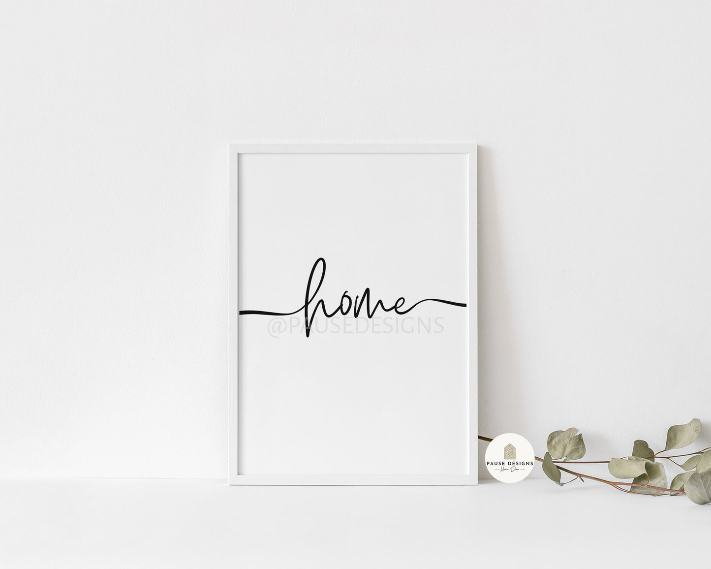 Home Calligraphy Typography Wall Art Print | Unframed Print