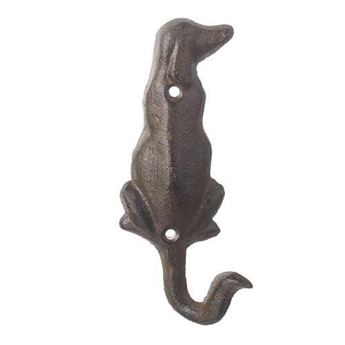 Cast Iron Back of Dog Single Wall Dog Lead Hook