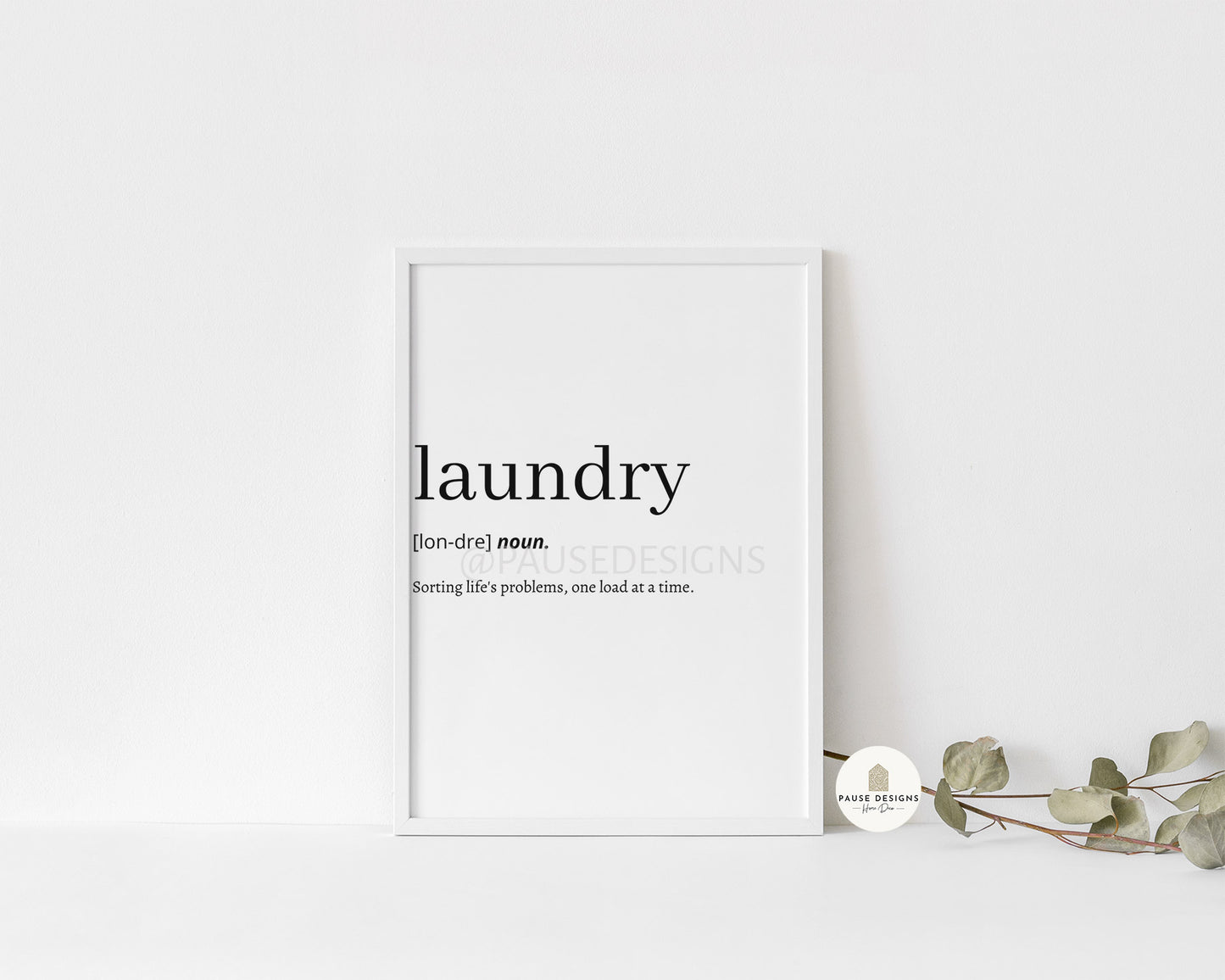 Laundry Definition Wall Art Print | Unframed Print