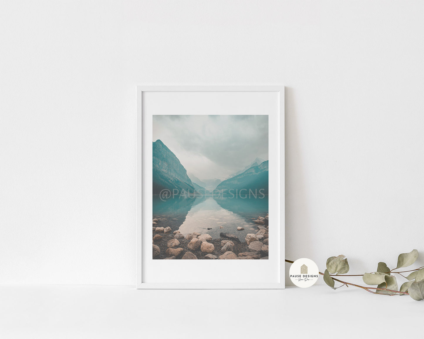 Mountain Escape Blue Lagoon Wall Art Print | Unframed Print