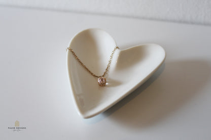 Porcelain Heart Trinket Plate