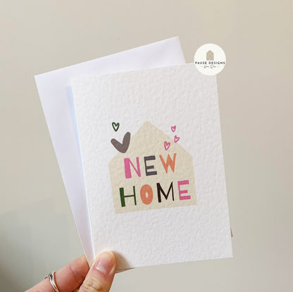 New Home Colourful House Greeting Card