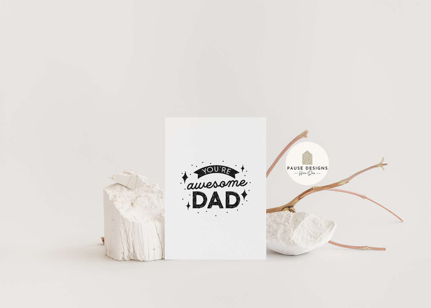 You're Awesome Dad Stars Father's Day Greetings Card