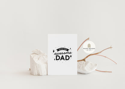 You're Awesome Dad Stars Father's Day Greetings Card