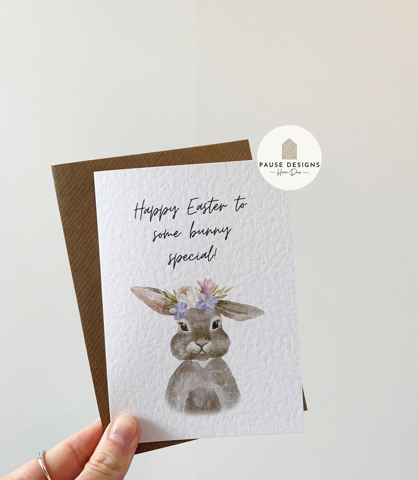 Happy Easter To Some Bunny Special Watercolour Rabbit Greetings Card | Spring Daffodils Card | Cute Cards | Easter Cards | Happy Easter