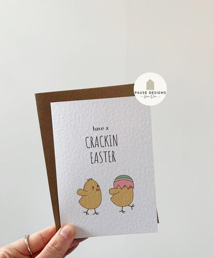 Have A Crackin Easter, Easter Chicks Greetings Card | Funny Cards | Cute Cards | Easter Cards | Happy Easter | Easter Eggs