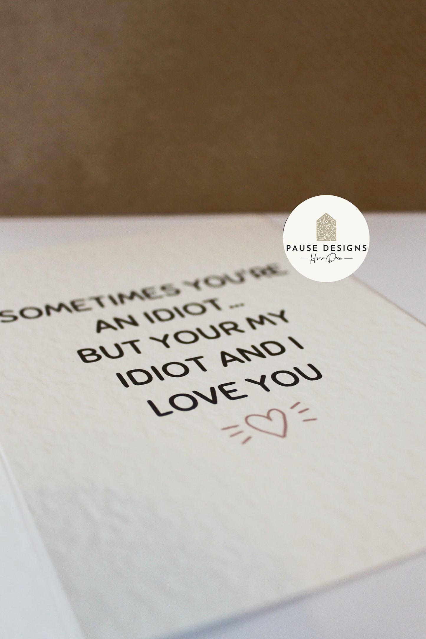 Your My Idiot Valentine's Day Card | Funny Cards | Valentines Card For Her | Card For Him | Wife Card |  Husband Card | Humour Cards