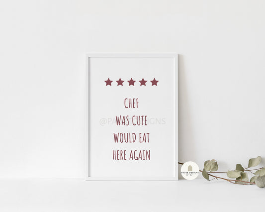 Aesthetic Kitchen Decor Cute Cooking Art Kitchen Wall Art Print