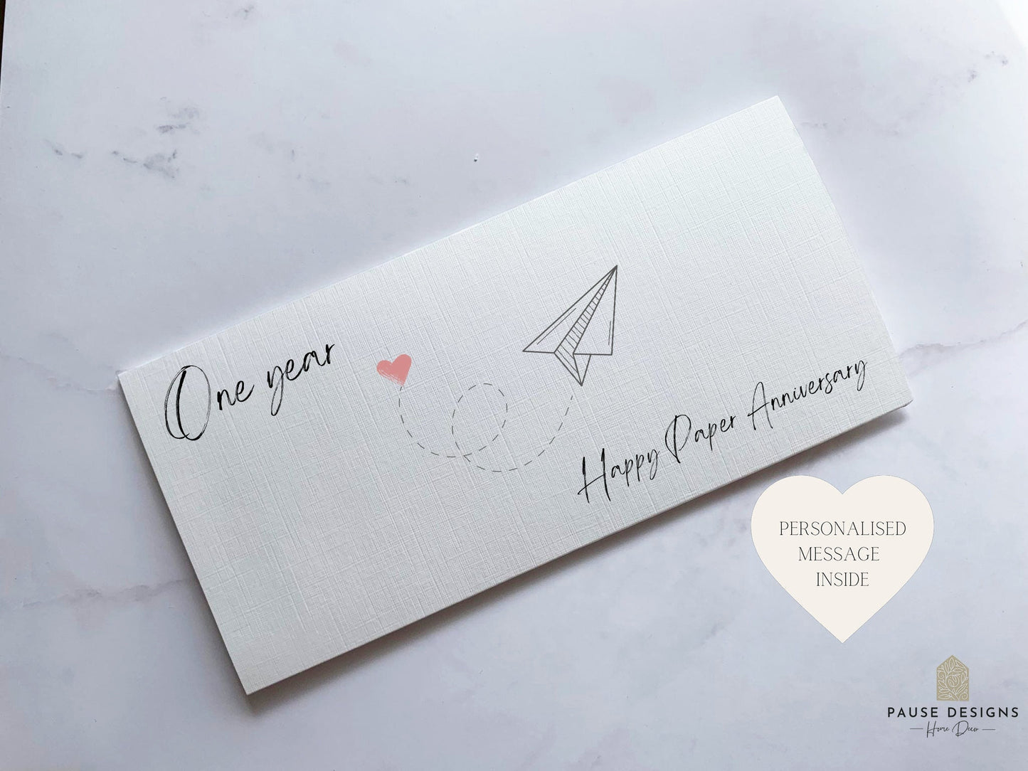 Personalised Paper Anniversary Money Gift Wallet | First Wedding Anniversary Gift | Cash Envelope | Congratulations Card | Anniversary Card