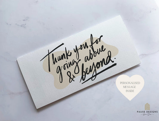 Recognition / Employee Appreciation Linen Card Money Wallet | Gratitude Gift