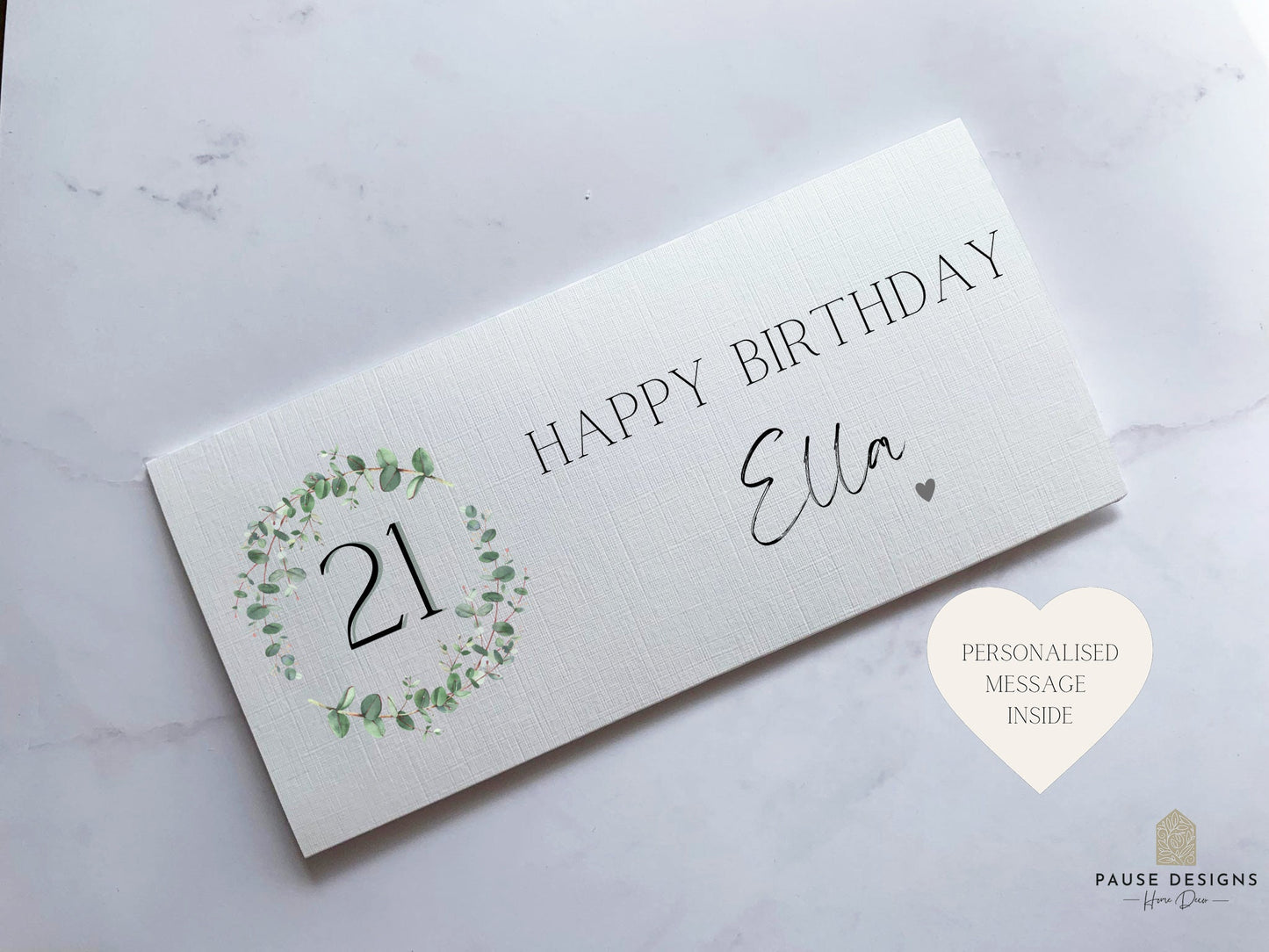 Personalised 21st Birthday Money Wallet | Birthday Gift Money | Cash Envelope | Birthday Present | Milestone Birthday Card | Custom Card