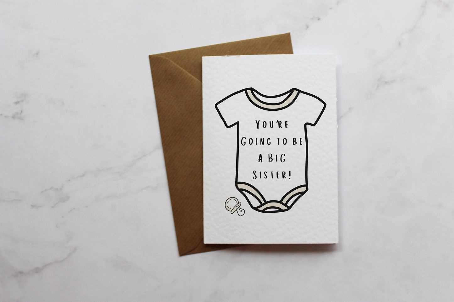 Surprise Pregnancy Big Sister Baby Announcement, Personalised Family Announcement | Baby Reveal Idea | We're Pregnant Card