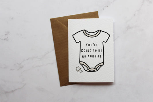 Surprise Pregnancy Auntie Baby Announcement, Personalised Family Announcement | Baby Reveal Idea | We're Pregnant Card