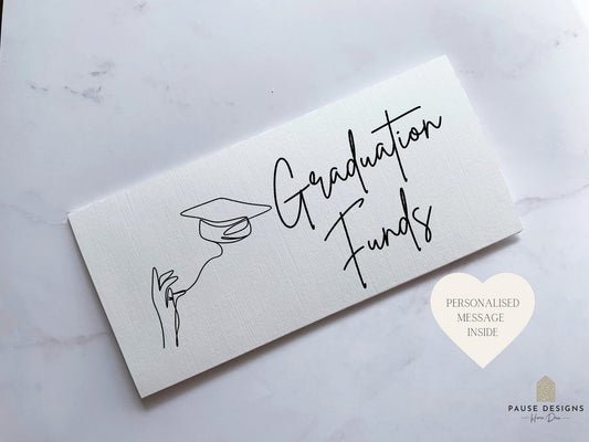 Graduation Funds Personalised Money Wallet Card | Happy Graduation | Congratulations Card | Graduation Gift | Money Gift Card