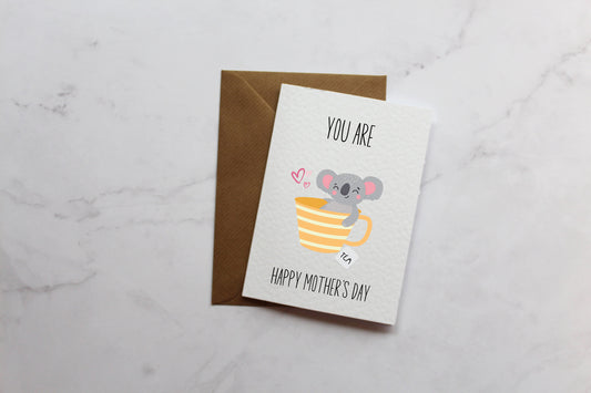 You Are Koala-Tea Cute Mother's Day Card | Cards For Mum | Mothers Day Card | Cute Cards | Minimalist Cards | Koala Card