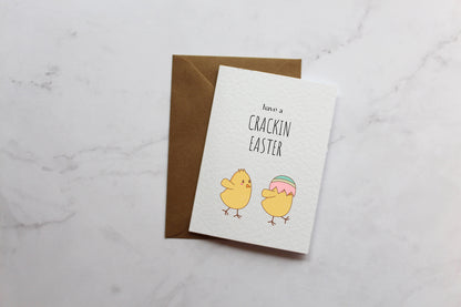 Have A Crackin Easter, Easter Chicks Greetings Card | Funny Cards | Cute Cards | Easter Cards | Happy Easter | Easter Eggs