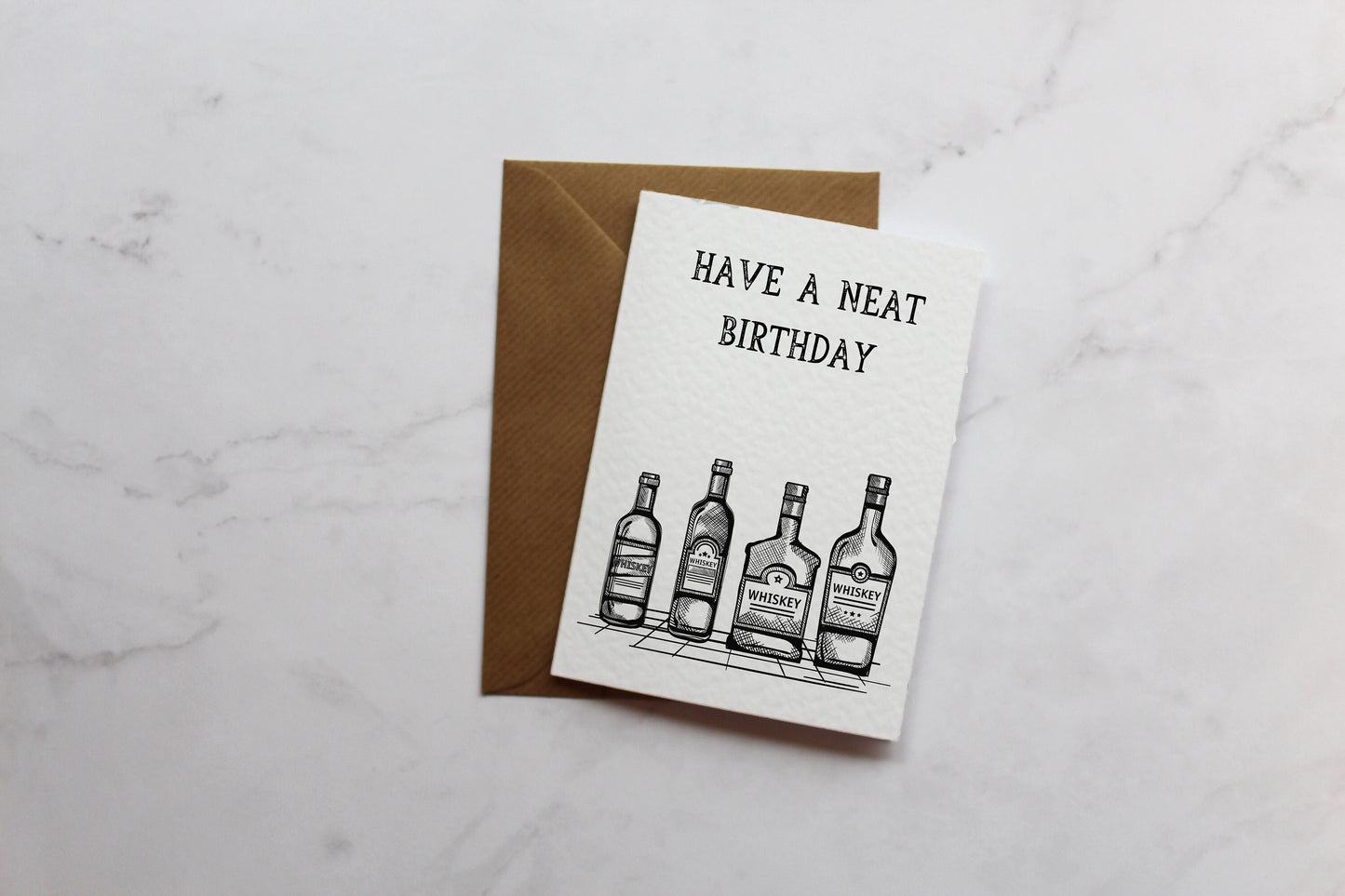 Have A Neat Birthday Whiskey Birthday Card | A6 Greeting Card | Card For Husband | Card For Friend | Card For Him | Alcohol Card